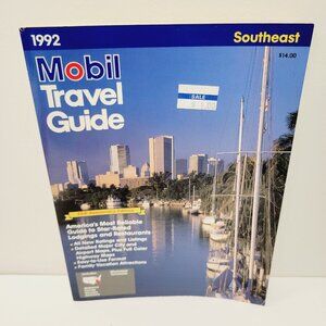 Vtg 1992 Mobil Travel Guide South East 35th Anniversary Edition Hotels Maps Book